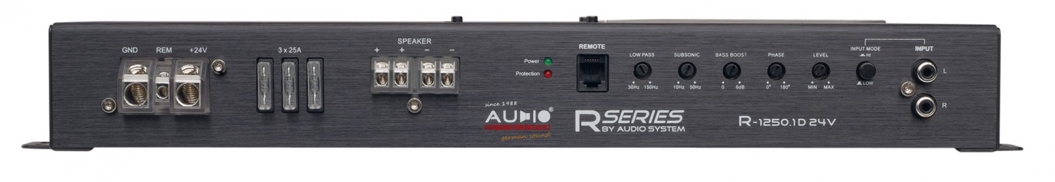 Car-HiFi Endstufe Mono Audio System R-1250.1 D 24V, Audio System R-110.4 24V im Test , Bild 5