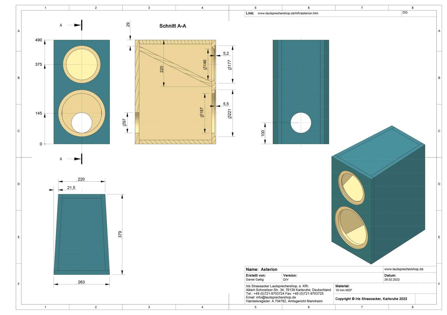 Drei Wege kompakt: Lautsprechershop Strassacker Asterion, Bild 7 Lautsprecherbausätze Lautsprechershop Strassacker Asterion im Test, Bild 7