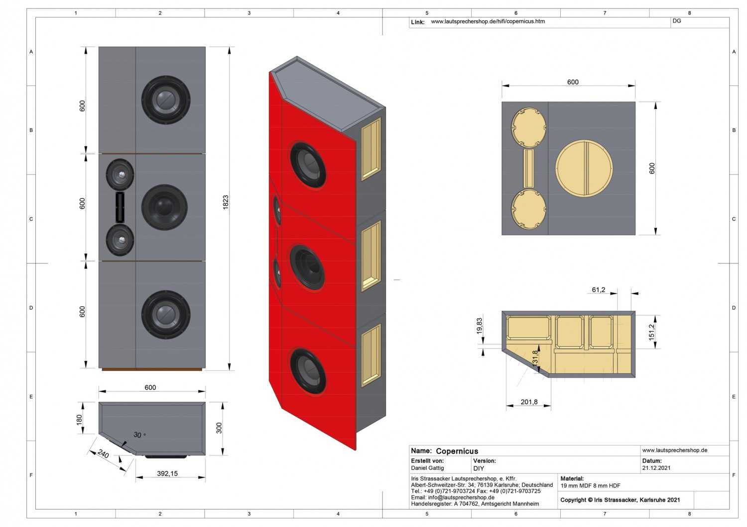 Allround und Perfektion: Lautsprechershop Strassacker Copernicus, Bild 9 Lautsprecherbausätze Lautsprechershop Strassacker Copernicus im Test, Bild 9