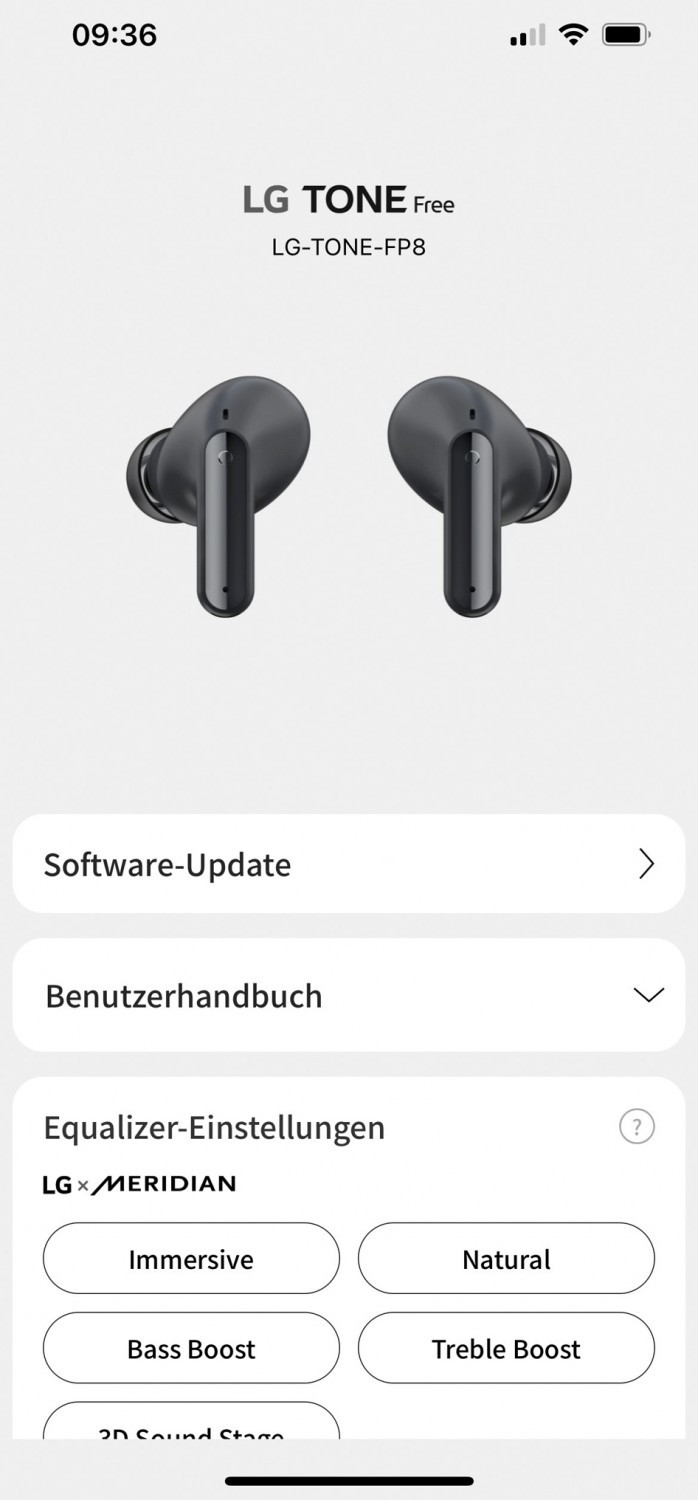 True-Wireless mit Hygiene-plus: LG Tone Free DPF8, Bild 4 Kopfhörer InEar LG Tone Free DPF8 im Test, Bild 4
