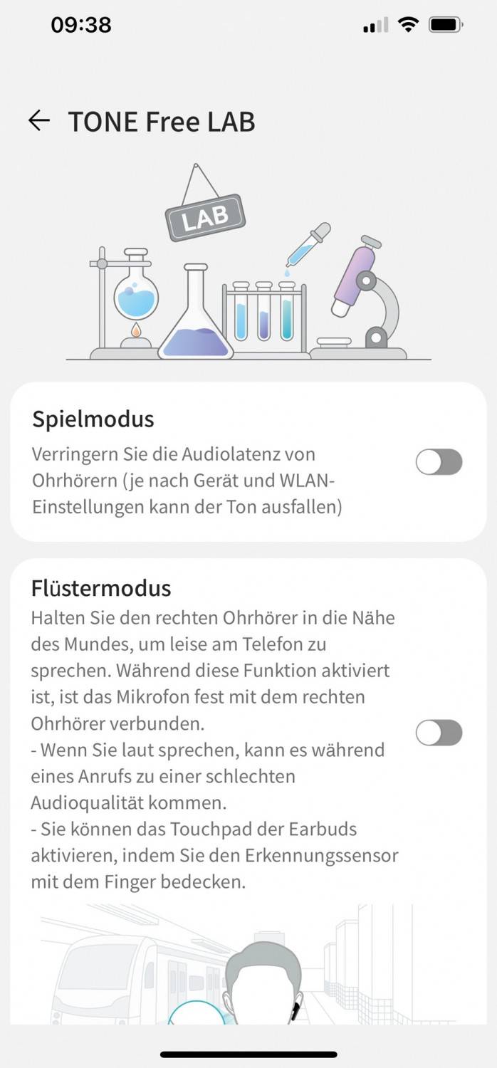 True-Wireless mit Hygiene-plus: LG Tone Free DPF8, Bild 5 Kopfhörer InEar LG Tone Free DPF8 im Test, Bild 5
