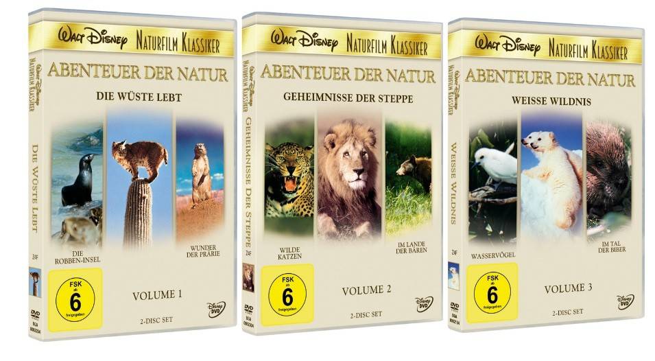 Abenteuer der Natur Vol. 1-3: Abenteuer der Natur Vol. 1-3 (Walt Disney Studios), Bild 1 DVD Film Abenteuer der Natur Vol. 1-3 (Walt Disney Studios) im Test, Bild 1