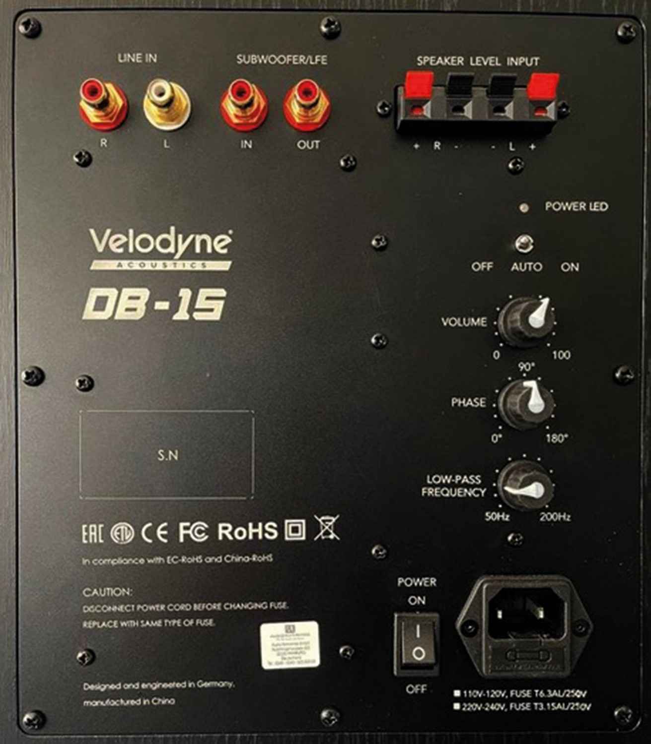 Aktivsubwoofer · Velodyne DB-15: Velodyne DB-15, Bild 2 Aktivlautsprecher Velodyne DB-15 im Test, Bild 2