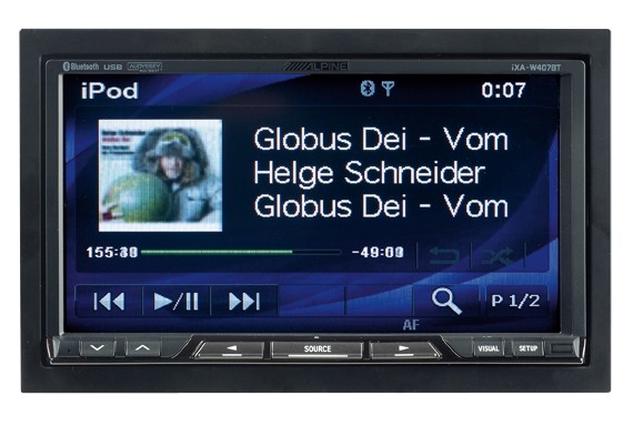 Systemtest: Alpine iXA-407BT, Alpine NVE-M300P, Bild 1 Naviceiver Alpine iXA-407BT, Alpine NVE-M300P im Test , Bild 1