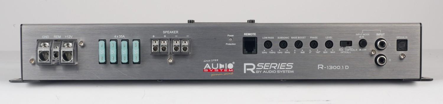 Audio System R-1300.1 D – neue Bassendstufe ready for DSP: Audio System R-1300.1 D, Bild 2 Car Hifi Endstufe Mono Audio System R-1300.1 D im Test, Bild 2