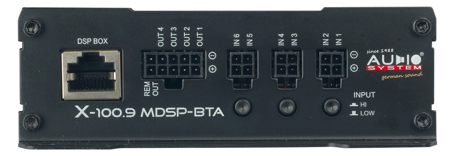 Audio System X-100.9 MDSP-BTA – 9 Kanal Endstufe mit 13 Kanal DSP: Audio System X-100.9 MDSP-BTA, Bild 3 Car Hifi Endstufe Multikanal Audio System X-100.9 MDSP-BTA im Test, Bild 3