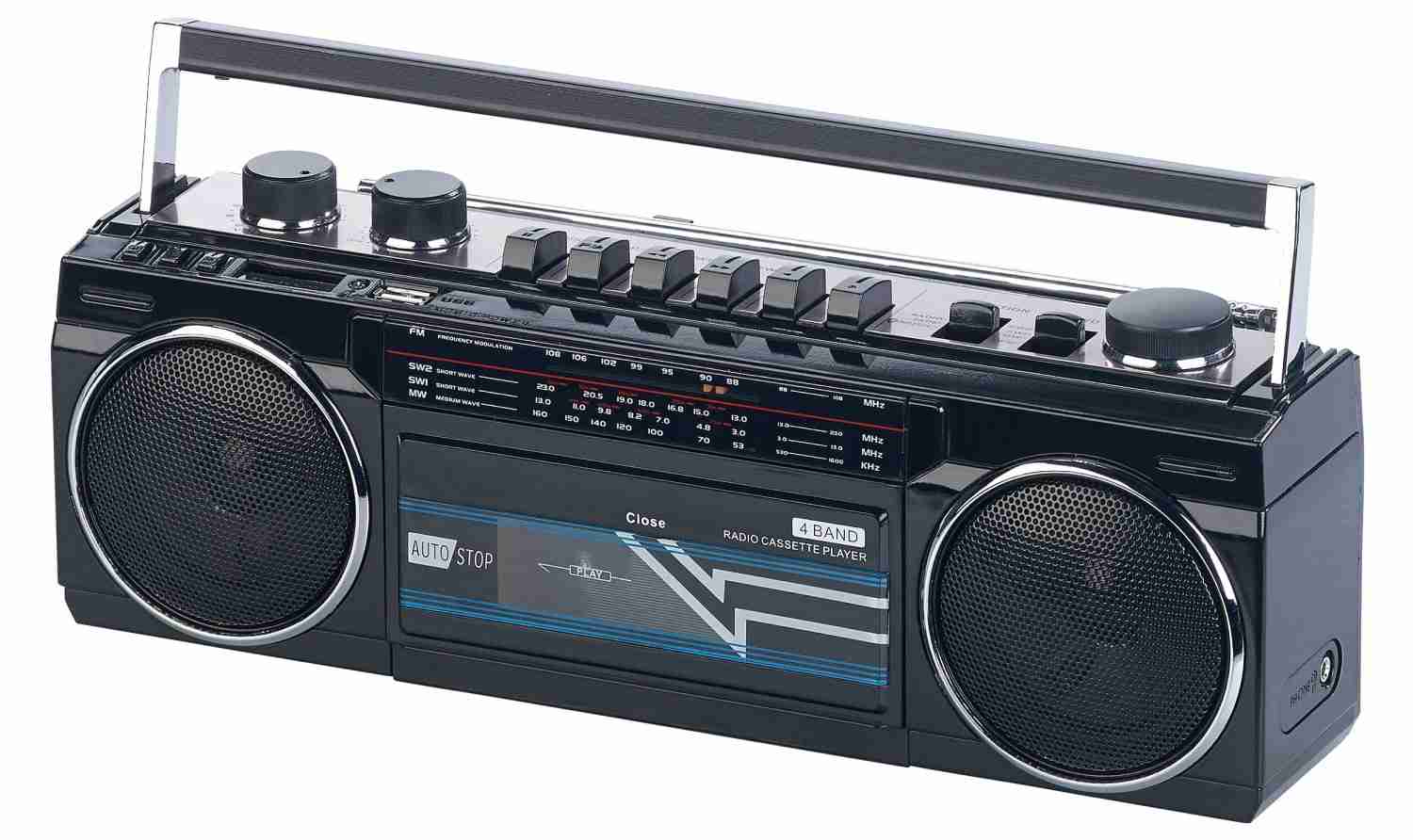 Portable- und Outdoor-Soundsysteme Auvisio Retro-Boombox im Test, Bild 3