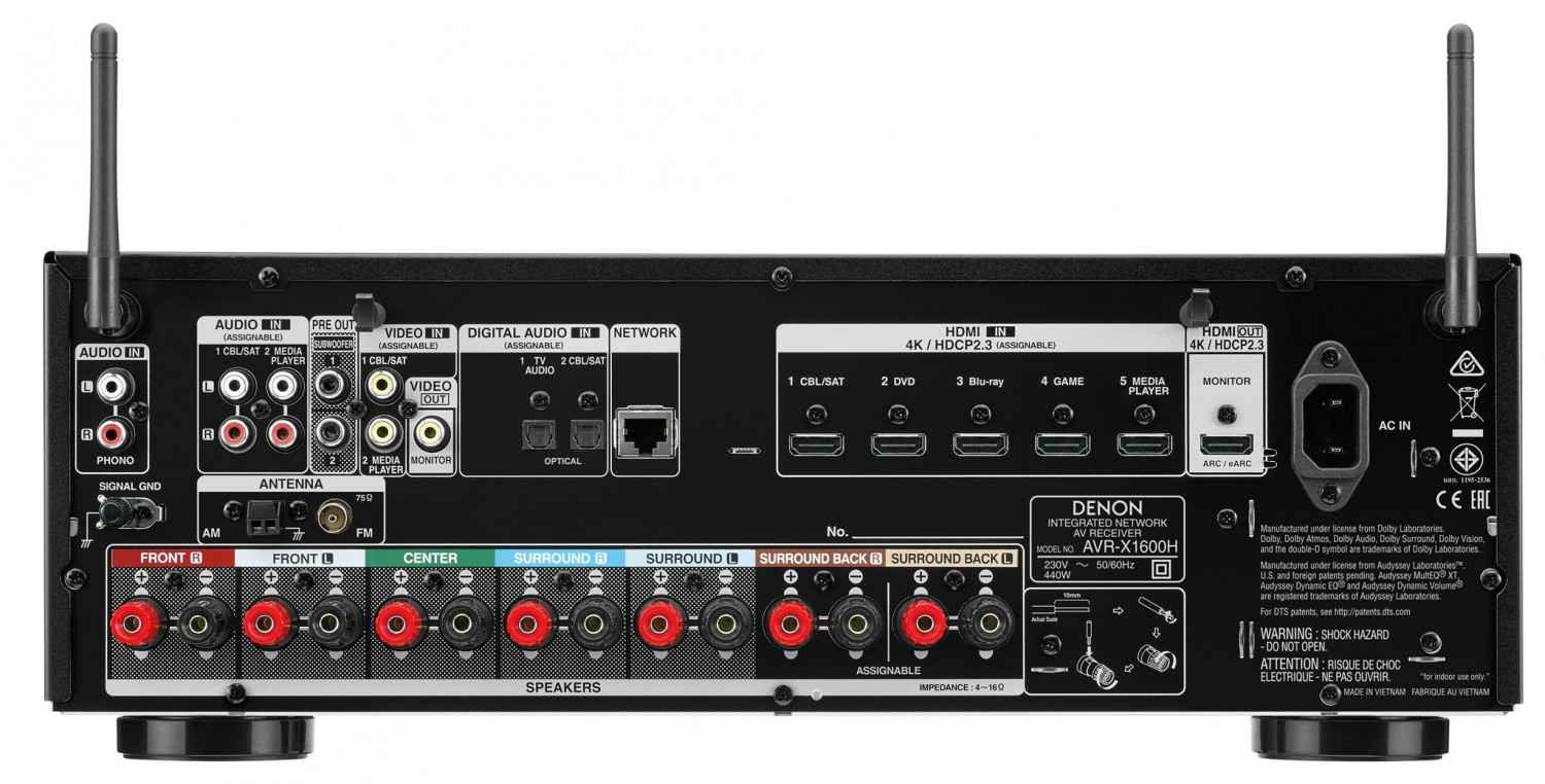 Starkes Stück: Denon AVR-X1600H, Bild 6 AV-Receiver Denon AVR-X1600H im Test, Bild 6