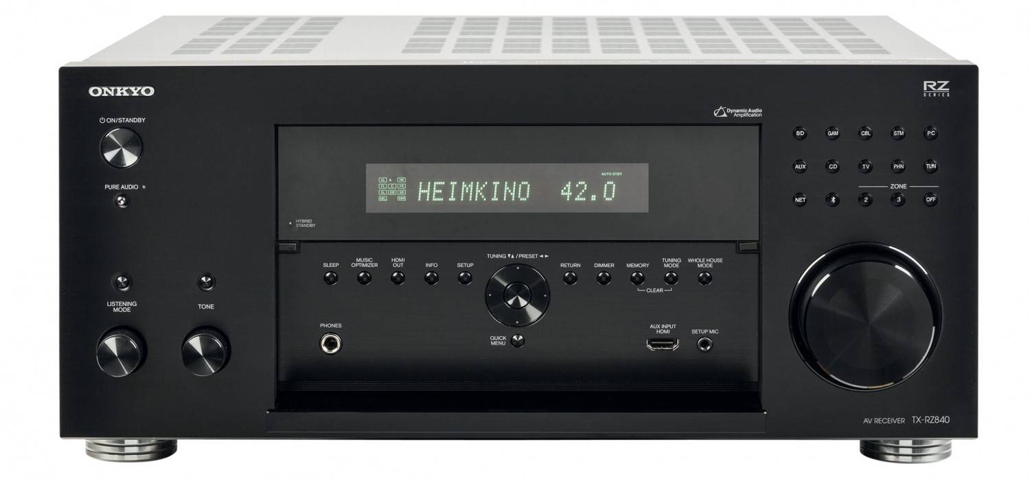 Kraftvoller Auftritt: Onkyo TX-RZ840, Bild 3 AV-Receiver Onkyo TX-RZ840 im Test, Bild 3