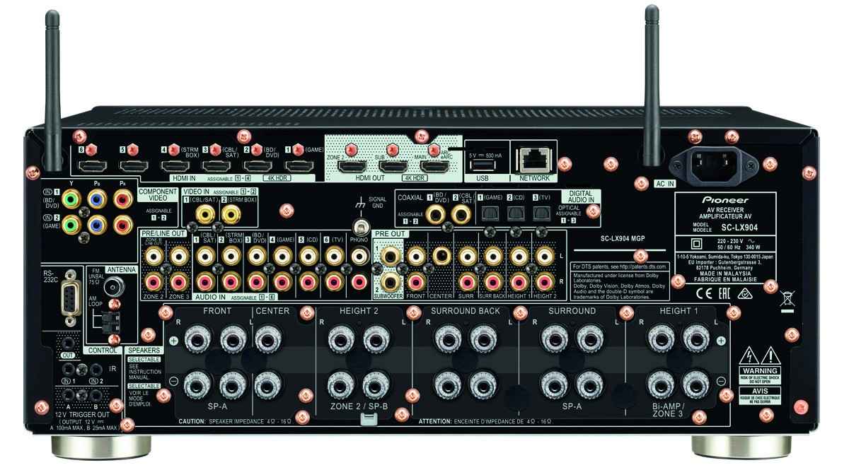 Kontrollierte Kraft: Pioneer SC-LX904, Bild 5 AV-Receiver Pioneer SC-LX904 im Test, Bild 5