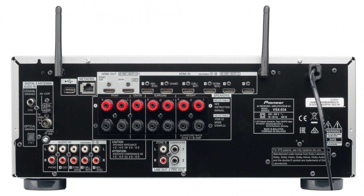 VSX-934: Der neue Mittelklasse-7-Kanal-AV-Receiver von Pioneer: Pioneer VSX-934, Bild 3 AV-Receiver Pioneer VSX-934 im Test, Bild 3