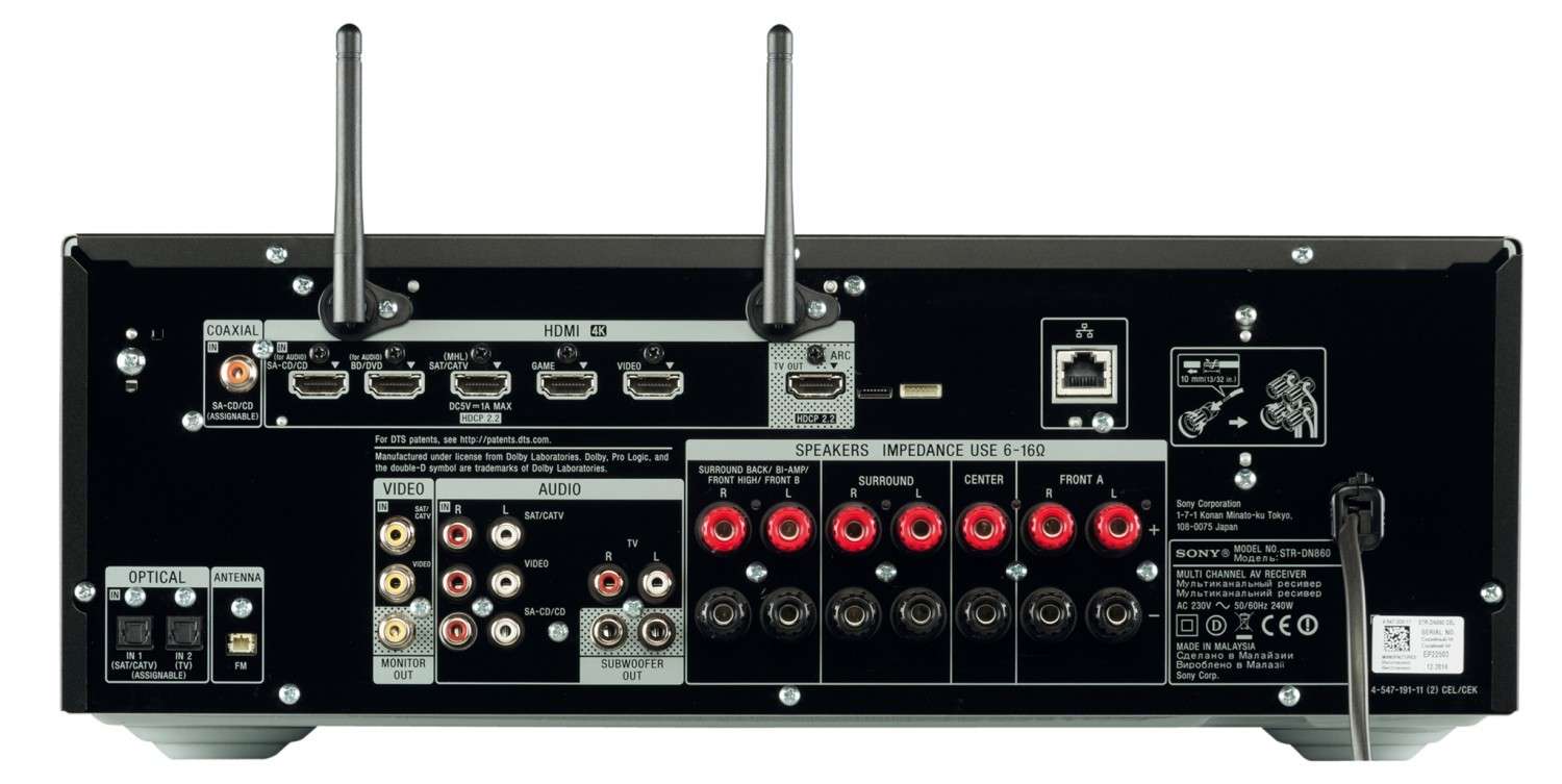 Der Filmprofi: Sony STR-DN860, Bild 3 AV-Receiver Sony STR-DN860 im Test, Bild 3