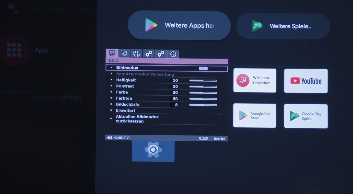 Die neue Android-Klasse: BenQ W2700i, Bild 4 Beamer BenQ W2700i im Test, Bild 4