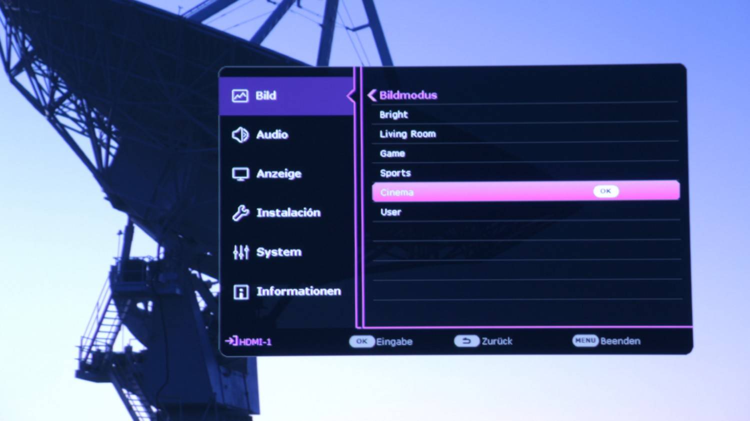 Spielmacher: Der BenQ X1300i im Test: BenQ X1300i, Bild 9 Beamer BenQ X1300i im Test, Bild 9