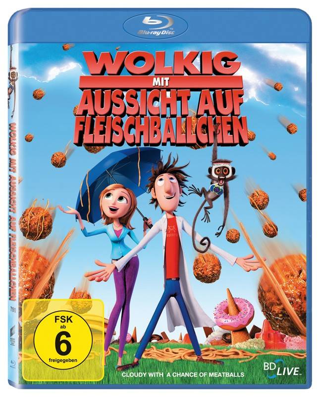 Test Bluray Film Wolkig, mit Aussicht auf Fleischbällchen 2D (Sony Pictures) sehr gut