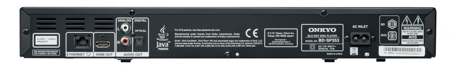 Der Audiospezialist: Onkyo BD-SP353, Bild 2 Blu-ray-Player Onkyo BD-SP353 im Test, Bild 2