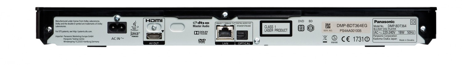 Schönes Understatement: Panasonic DMP-BDT364, Bild 2 Blu-ray-Player Panasonic DMP-BDT364 im Test, Bild 2
