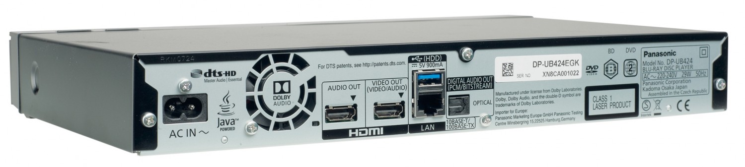 DP-UB424 – schlanker Allrounder von Panasonic: Panasonic DP-UB424, Bild 2 Blu-ray-Player Panasonic DP-UB424 im Test, Bild 2