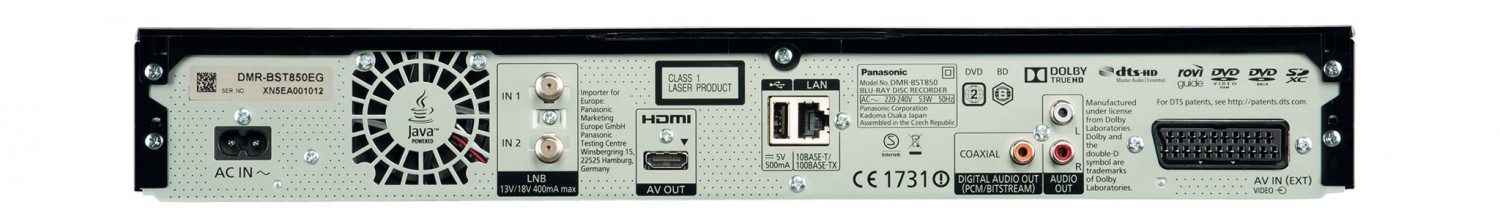 Der Alles-kann-Rekorder: Panasonic DMR-BST850, Bild 3 Blu-ray-Rekorder Panasonic DMR-BST850 im Test, Bild 3