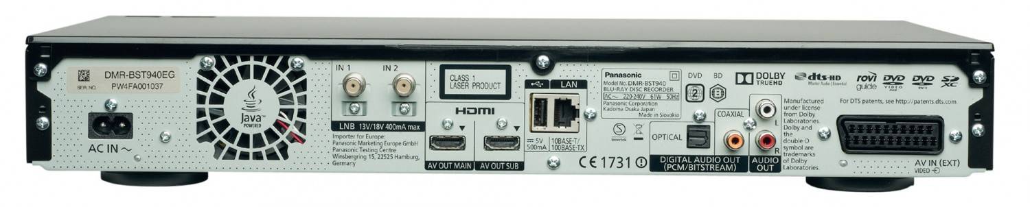 Der Luxus-Rekorder: Panasonic DMR-BST940, Bild 3 Blu-ray-Rekorder Panasonic DMR-BST940 im Test, Bild 3