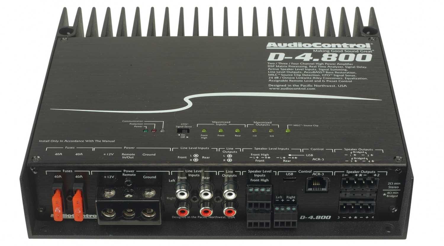 Volle Kontrolle: Audiocontrol D-4.800, Bild 3 Car-HiFi Endstufe 4-Kanal Audiocontrol D-4.800 im Test, Bild 3