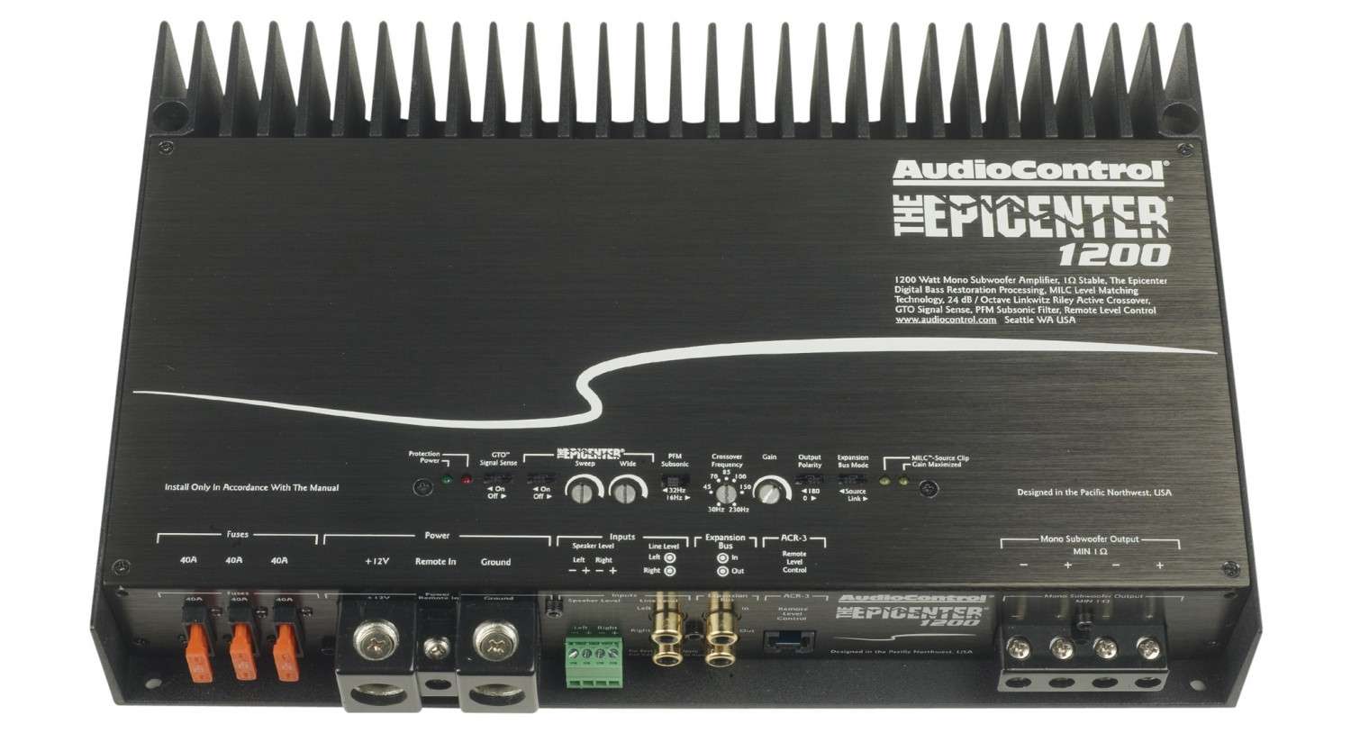 Schlau und stark: Audiocontrol The Epicenter 1200, Bild 2 Car-HiFi Endstufe Mono Audiocontrol The Epicenter 1200 im Test, Bild 2