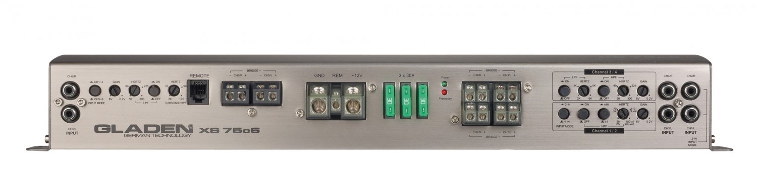 Gladen XS75c6: Gladen Audio XS75c6, Bild 4 Car HiFi Endstufe Multikanal Gladen Audio XS75c6 im Test, Bild 4