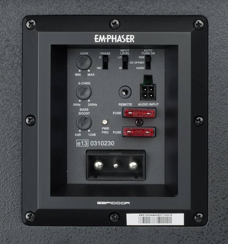 Idealvorstellung: Emphaser EBP1000A, Bild 2 Car-Hifi Subwoofer Aktiv Emphaser EBP1000A im Test, Bild 2