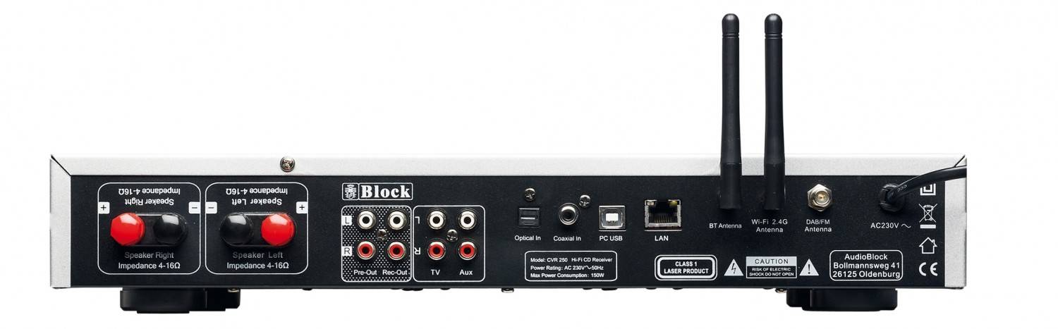 Schaltzentrale: Block CVR-250, Bild 2 CD-Receiver Block CVR-250 im Test, Bild 2