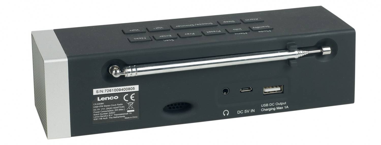 Digitalwecker: Lenco CR-630BK, Bild 2 DAB+ Radio Lenco CR-630BK im Test, Bild 2