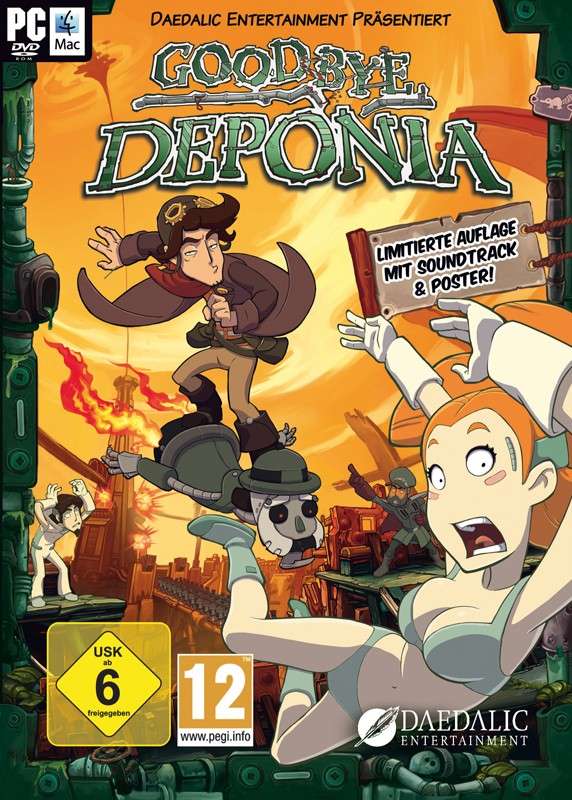 Rufus hoch drei: Daedalic Entertainment Goodbye Deponia, Bild 1 Games PC Daedalic Entertainment Goodbye Deponia im Test, Bild 1