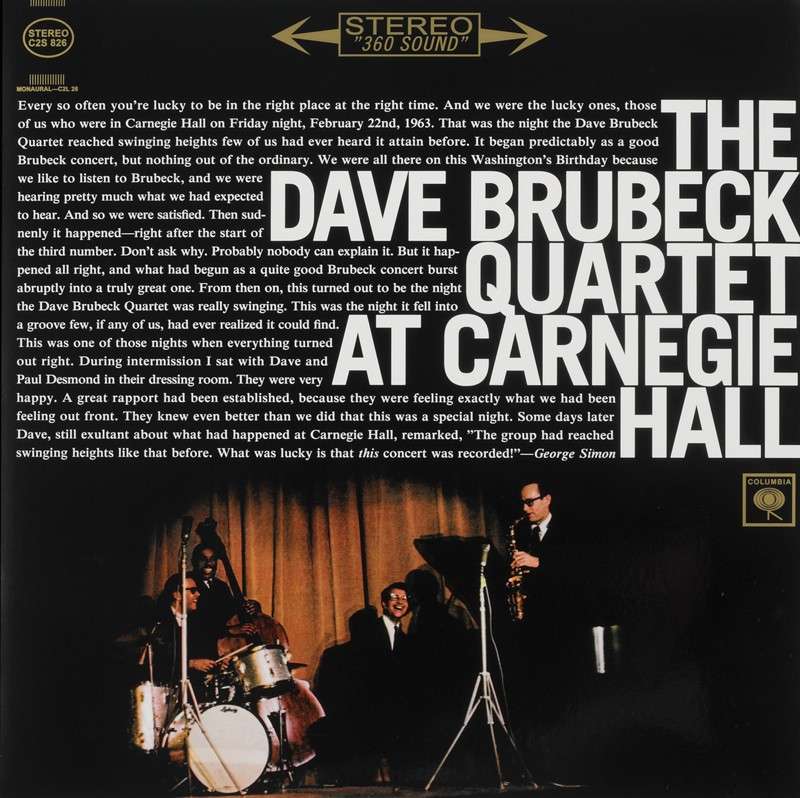 Dave Brubeck Quartet – At Carnegie Hall: Dave Brubeck Quartet – At Carnegie Hall (Columbia / Speakers Corner), Bild 1 Schallplatte Dave Brubeck Quartet – At Carnegie Hall (Columbia / Speakers Corner) im Test, Bild 1
