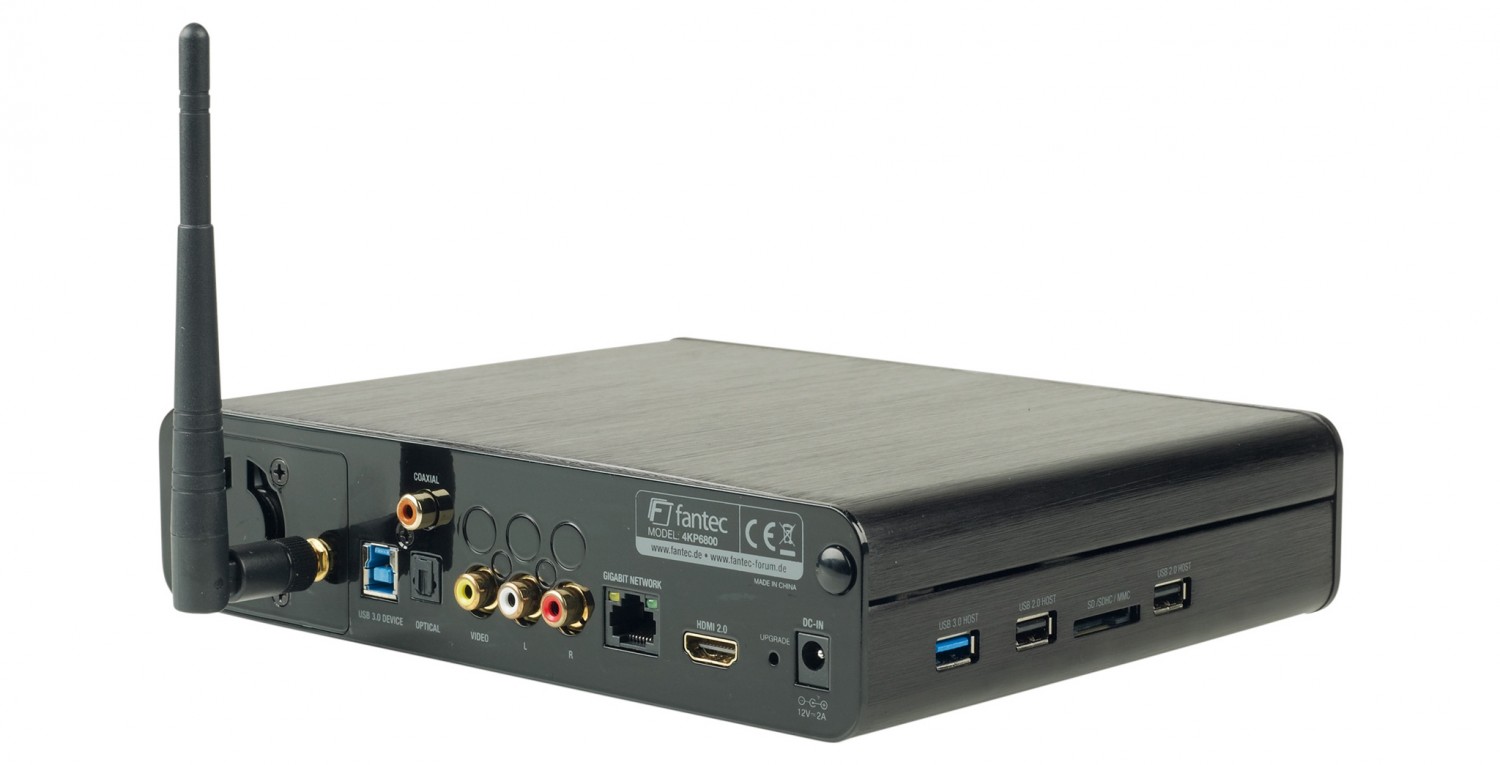 Starker Mitspieler: Fantec 4KP6800, Bild 2 DLNA- / Netzwerk- Clients / Server / Player Fantec 4KP6800 im Test, Bild 2