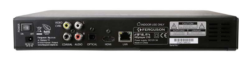 DLNA- / Netzwerk- Clients / Server / Player Ferguson Ariva HDplayer 210 im Test, Bild 2