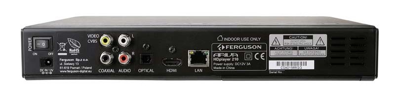 Ferguson Ariva HDplayer 210, Bild 6 DLNA- / Netzwerk- Clients / Server / Player Ferguson Ariva HDplayer 210 im Test, Bild 6
