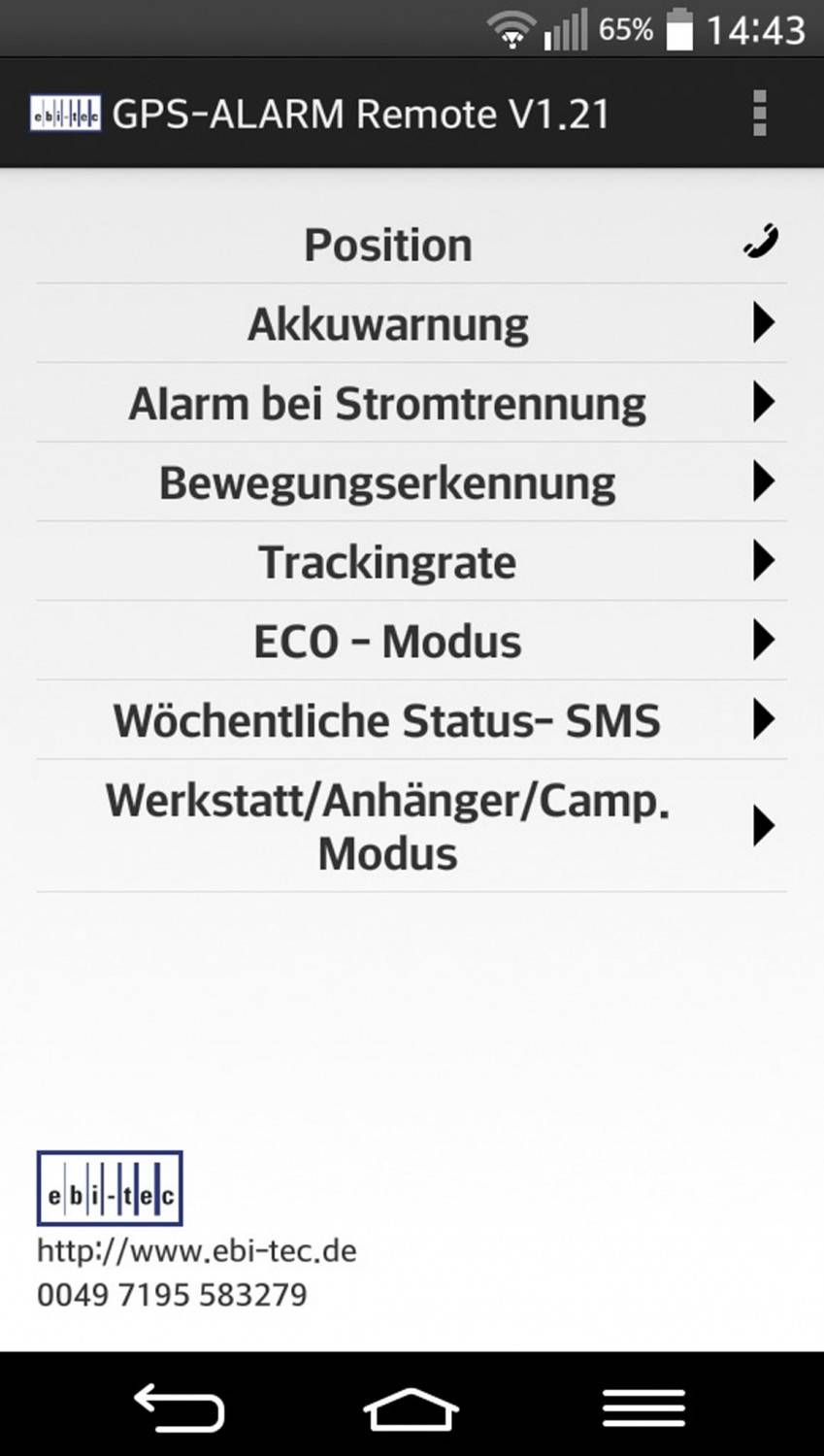 ebi-tec GPS Alarm 4.0 Industrie Individual