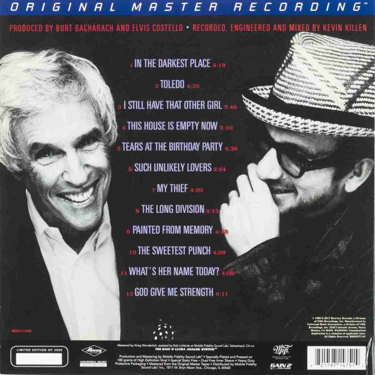 Schallplatte Elvis Costello, Burt Bacharach - Painted from Memory (Mercury, MoFi, Universal Music) im Test, Bild 2