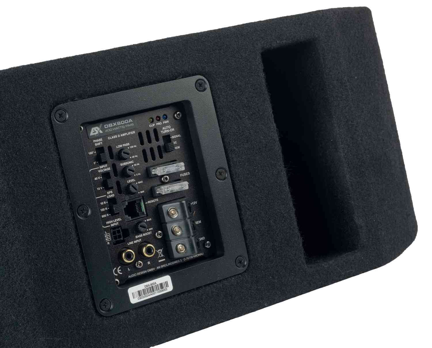 Car Hifi Subwoofer Aktiv ESX DBX800A im Test, Bild 4