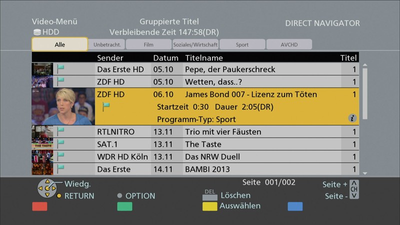 Digitaler Kabelempfang vom Feinsten: Panasonic DMR-HCT230, Bild 5 HDTV-Settop-Box Panasonic DMR-HCT230 im Test, Bild 5