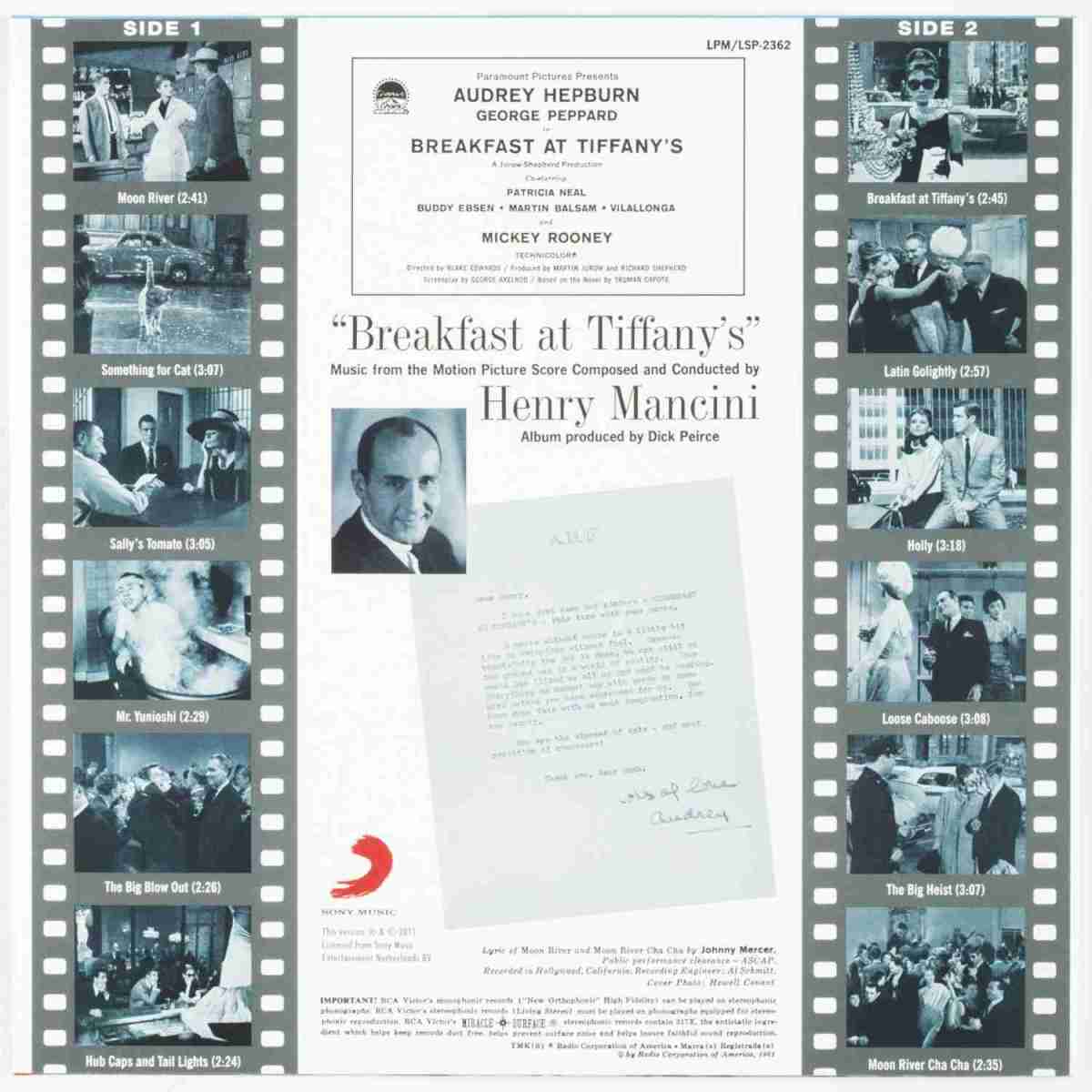 Schallplatte Henry Mancini - Breakfast at Tiffany’s (Sony Music / Speakers Corner) im Test, Bild 2