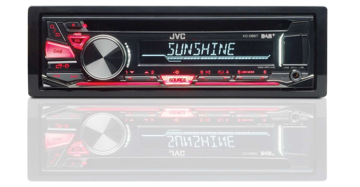Günstiges Digitalradio: JVC KD-DB67, Bild 1 1-DIN-Autoradios JVC KD-DB67 im Test, Bild 1