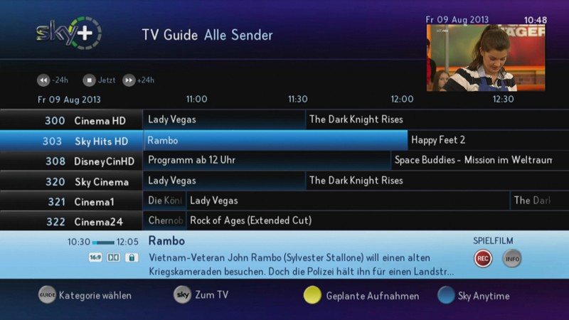Aufnahmekünstler: Sky Sky+, Bild 6 Kabel Receiver mit Festplatte Sky Sky+ im Test, Bild 6