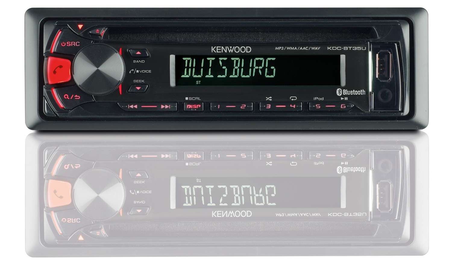 Bluetooth-Komfort: Kenwood KDC-BT35U, Bild 1 1-DIN-Autoradios Kenwood KDC-BT35U im Test, Bild 1