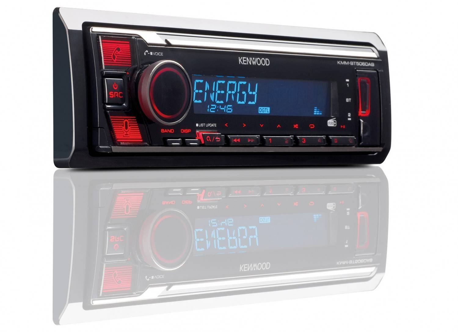 Alexa im Auto: Kenwood KMM-BT506DAB, Bild 1 1-DIN-Autoradios Kenwood KMM-BT506DAB im Test, Bild 1