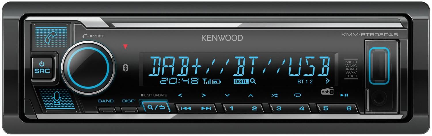 1-DIN-Autoradios Kenwood KMM-BT508DAB im Test, Bild 2