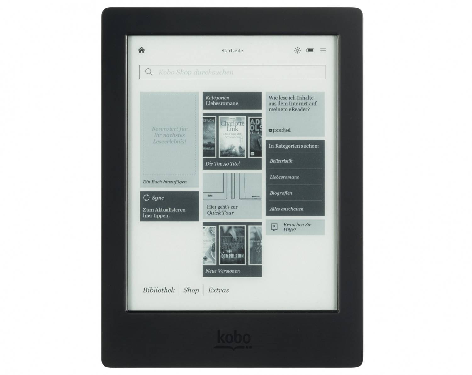 E-Book Reader kobo aura H20 im Test, Bild 2