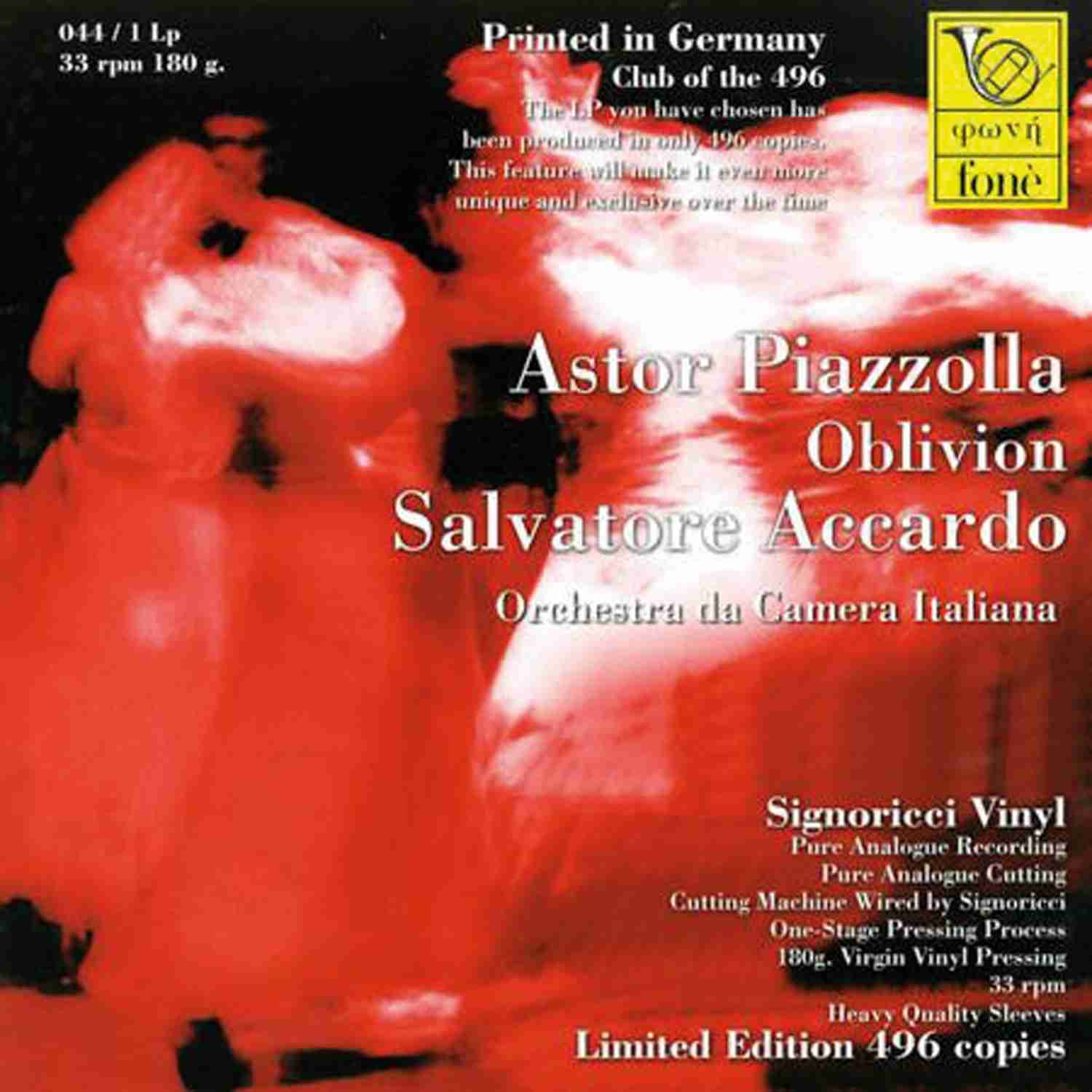 Schallplatte Komponist: Astor Piazzolla Interpreten: Salvatore Accardo, Orchestra da Camera American (Fonè) im Test, Bild 2