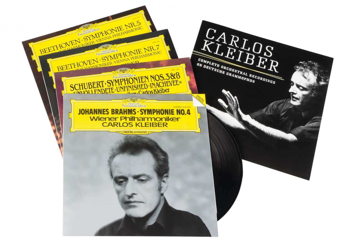 Schallplatte Komponist: Beethoven, Brahms, Schubert / Interpreten: Wiener Philharmoniker, Carlos Kleiber  - Symphonien Nr. 5 und 7 / Symphonie Nr. 4 / Symphonien Nr. 3und 8 (Deutsche Grammophon) im Test, Bild 2