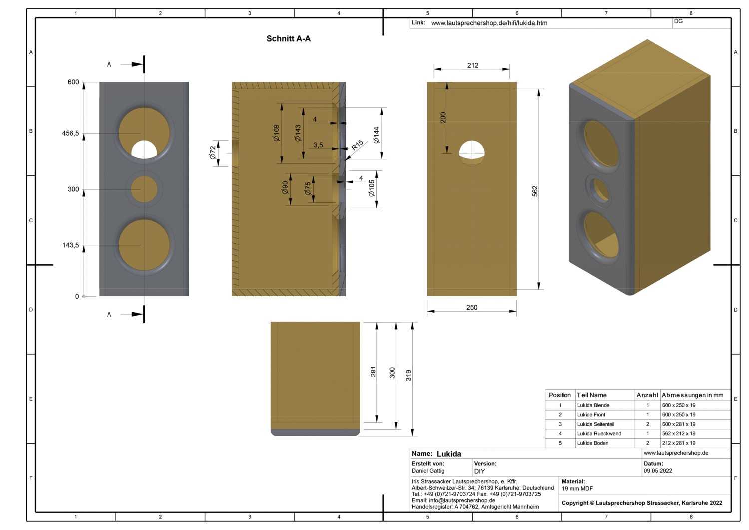 Lautsprecherbausätze Lautsprechershop Strassacker Lukida im Test, Bild 5