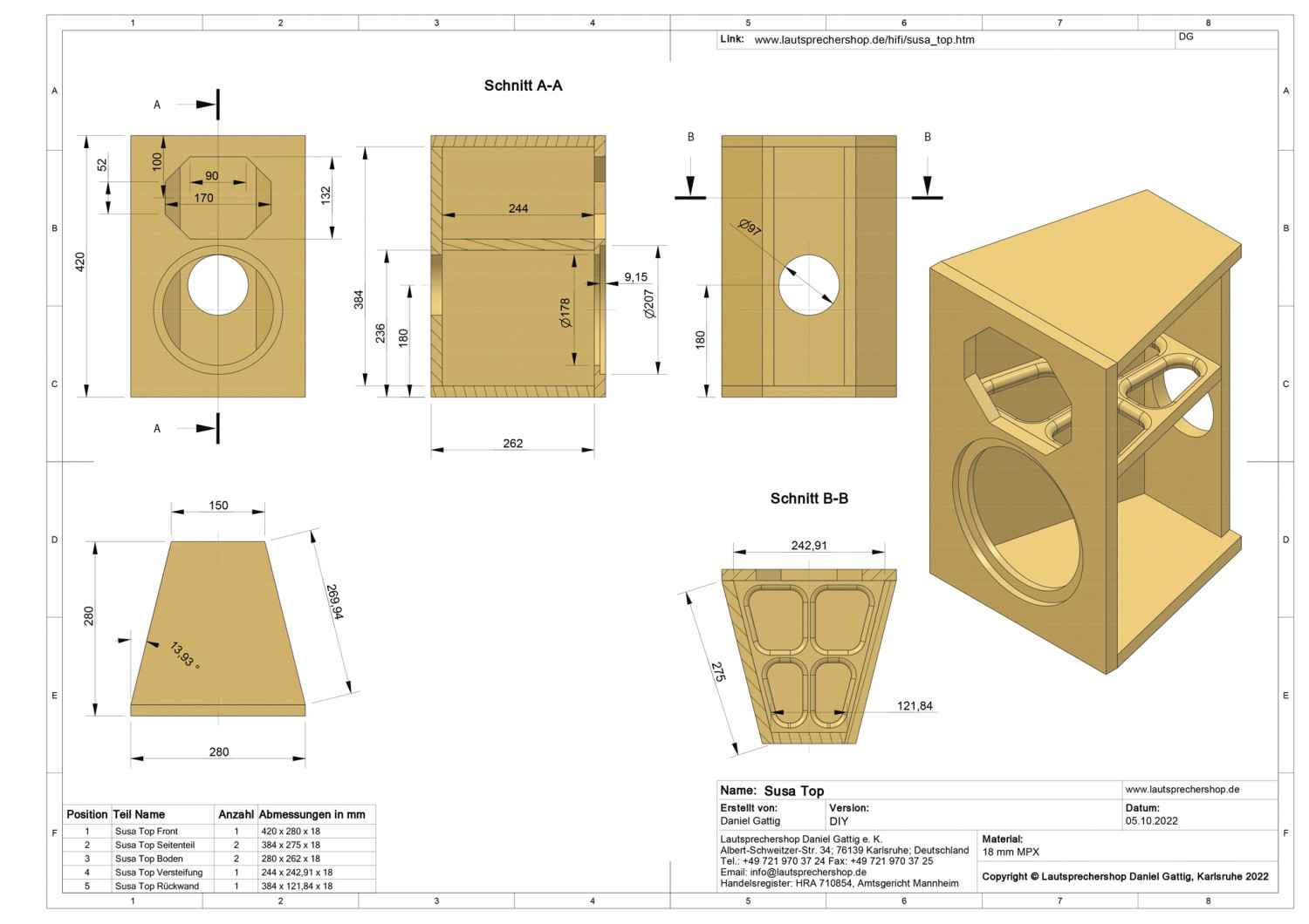 Lautsprecherbausätze Lautsprechershop Strassacker Susa PA im Test, Bild 13